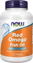 NOW Συμπληρώματα τροφίμων, Red OmegaTM με CoQ10 30 mg και Omega-3 ιχθυέλαιο, Καρδιαγγειακή Υποστήριξη*, 90 Softgels