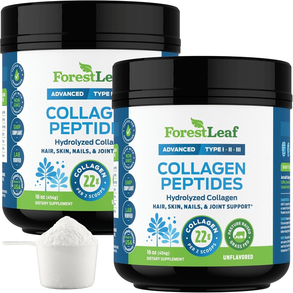 Collagen, Toz Unflavored - Hydrolyzed Collagen Protein Toz Tip 1, 2 & 3 - Grass Fed Keto Collagen Toz for Women & Men - Vital Hair, Skin, Nails, Commons, Recovery, 11g Per
