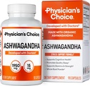 Doktor'un CHOICE Ashwagandha Supplement - 1950 mg of Bio available Organic Ashwagandha Root Toz - Black Pepper Extract, Stres Desteği, Mood Support Supplement, 90 Veggie Ashwagandha Capsules