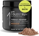 Colostrum Supplement by L11 with Lactoferrin Biotin çinko & Vitamin D | Bovine Colostrum Toz for Peak Athletic Health, Gut Health, Muscle & Immune Support | 1500 mg Colostrum - Chocolate, 30 Hizmet