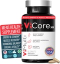 ViCore Premium Men's Herbal Supplement – Tongkat Ali (Longjack), Maca Root, Panax Ginseng, çinko & L-Arginine – Destekler Enerji, Stamina, Immune Health & Men's Wellness – 60 Capsules