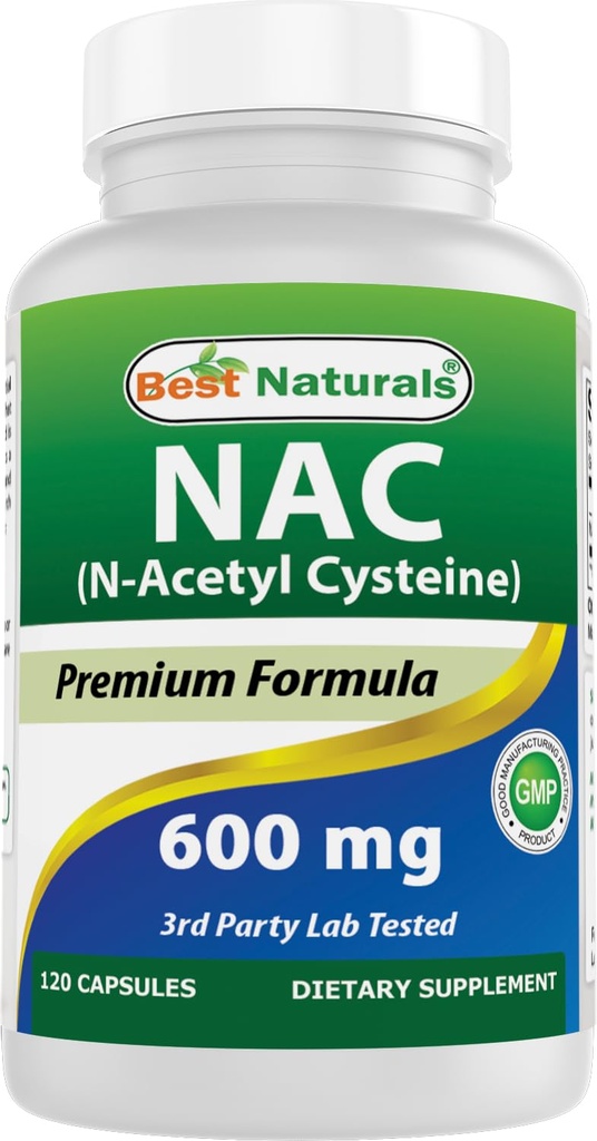 En İyi Doğallar NAC - N Acetyl Cysteine 600 mg 120 Capsules - n Acetyl cysteine - Güçlü antioksidan antioksidan antioksidan