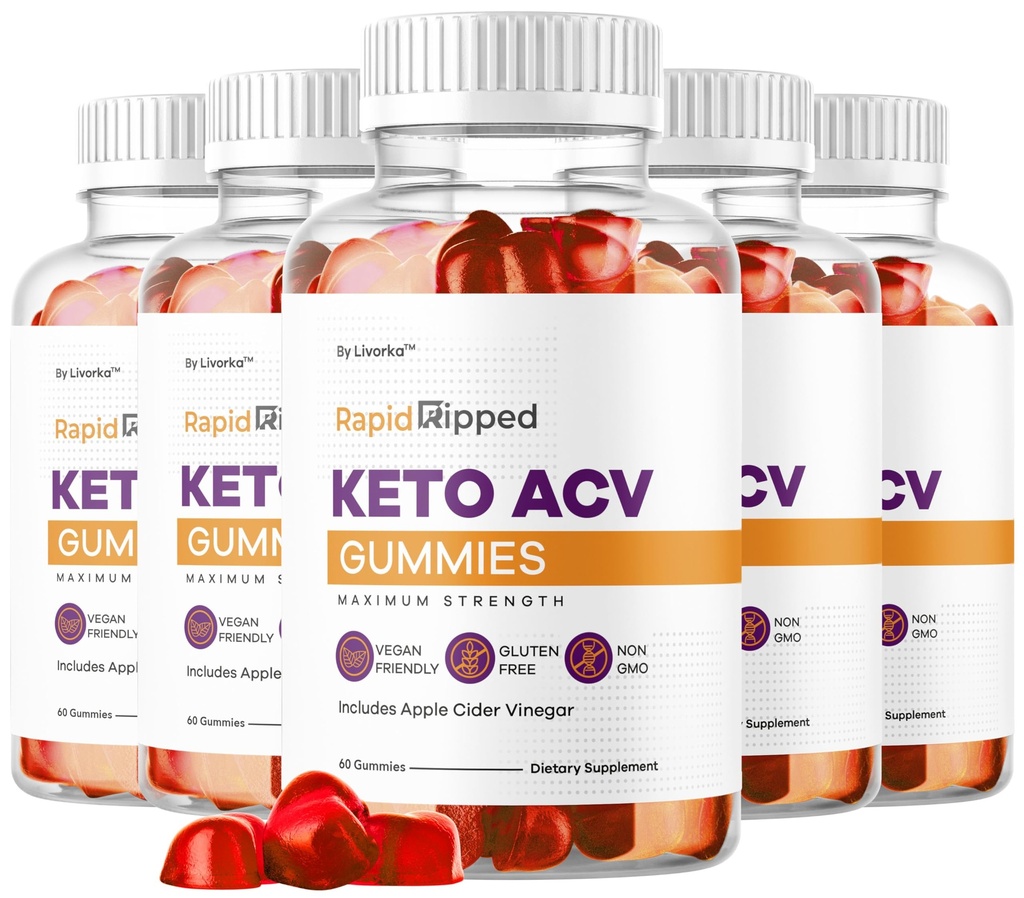 LIVORKA (5 Pack Rapid Rippped Keto ACV Gummies, Keto ACV Rippped Gummies, Rippped Keto ACV Gummies, RapidRipped Keto ACV Gummies, Rapid Rippped, Keto ACV Gummies Rapid Riped, 300 Gummies για 5 μήνες