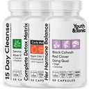 Colon Cleanser for Belly Waste Loss & Thinner Waistline & Woman PMS & Menopause Relief Support Pills | Female Hormone Balance & Bloating Support to Feel Lighter & Healthy Body Detox Cleanse for Energy