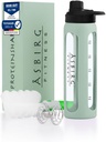 2.0 Fitness | Protein Shaker Cam | Protein Shaker | Şişe İçme | Spiral Ball ile | 24 oz (Pastel Green)