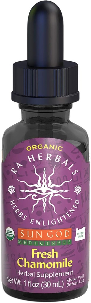 RA Herbals - sertifikalı Organik Soothing Fresh Chamomile Tincture | Fresh Blend for Relaxation | 1 oz
