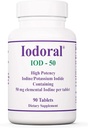 Optimox Iodoral 50 mg Supplement - Potasyum Iodide Tabletleri, Tiroid Desteği, Günlük Vitaminler ve Mineraller, Lugol'un Iodine Çözümü - 90