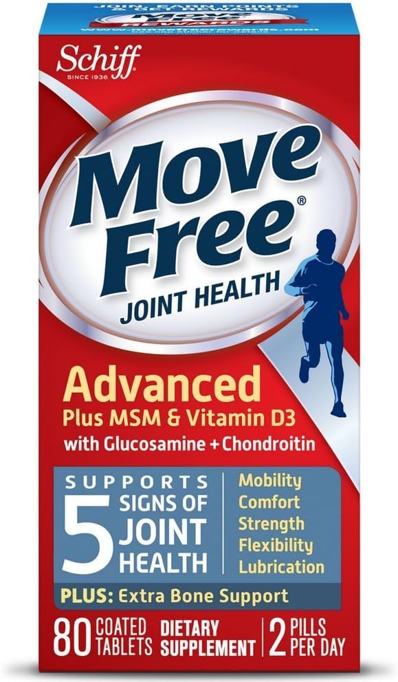 Free Advanced Plus MSM ve Vitamin D3, 80 tablet - Glucosamine ve Chondroitin ile Ortak Sağlık Supplement (Glucosamine ve Chondroitin)