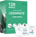 Lens 120 Kont Lens Wipes for Eyecames, Pre-Moistized & Bireysel olarak Gözcam Wipes, Lens Temizlik Wipes for Eyeglasses, Suncamlar, Goggles ve Kamera Lens Lensleri,