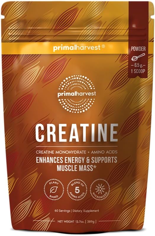 Erkek ve Kadın Fitnessu için Primal Harvest Kretine Toz Supplement, Workouts ve Kas Büyüme, Kurtarmaya Yardımcı Olmak, Güç, Enerji ve Endurance (1)