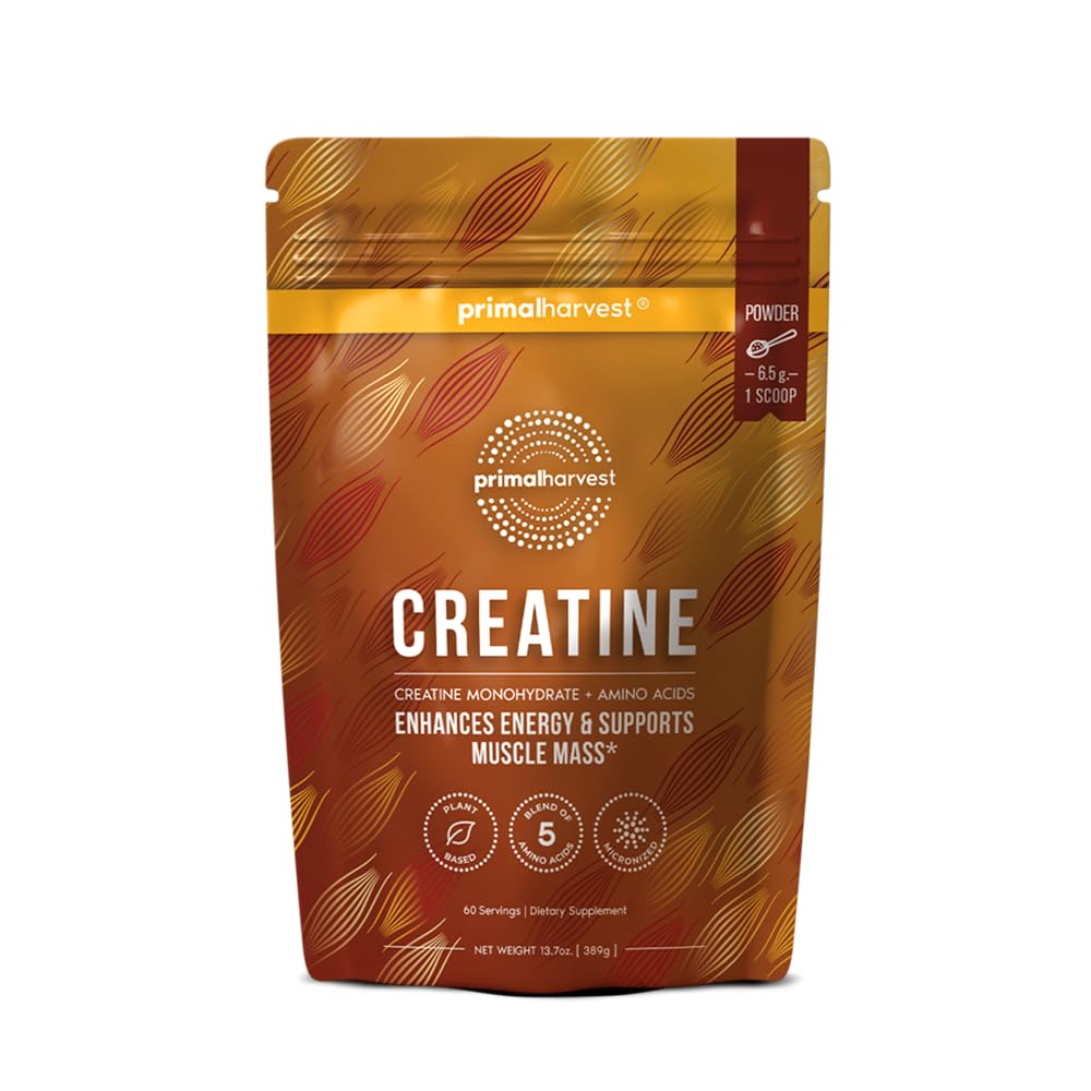 Erkek ve Kadın Fitnessu için Primal Harvest Kretine Toz Supplement, Workouts ve Kas Büyüme, Kurtarmaya Yardımcı Olmak, Güç, Enerji ve Endurance (1)
