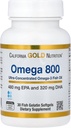 California Gold Nutrition Omega 800 Ultra-Concent Omega-3 Fish Oil, kd-pur® Triglyceride Form, 30 Fish Gelatin Softgels (Softgel için 1000 mg)