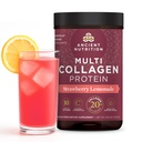 Eski Beslenme Kolajn, Toz, Multi Collagen protein, Kadınlar ve Erkekler, C vitamini, Probiyotikler, Hydrolyzed Collagen, Supports Skin, Ortaklar, Gut Health, Strawberry Lemonade, 24 Hizmet