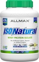 ALLMAX Nutrition ISONATURAL Whey Protein Isolate, Vanilla - 5 lb - 27 Grams of Protein Per Scoop - Zero Fat & Sugar - 99% Lactose Free - with Prebiotics - No Artificial Flavors - 73 Servings