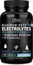 Keto Electrolyte Supplement (120 Capsules) En yüksek Keto Electrolytes Supplements Pills w Pink Himalaya Tuz, B Vitaminleri, Magnezyum ve Pyum Tamam - Salt Pills & Electrolyte Tabletleri