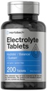 Horbäach Electrolyte Tabletler | 200 Count | Vegetarian | Keto-Friendly | Non-GMO ve Gluten Free Hydration Supplement Supplement Supplement Supplement