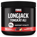 Force Factor Longjack Tongkat Ali Gummies, Tongkat Ali for Men to Support Male Vitality and Drive, 400 mg Tongkat Ali with BioPerine, Karma Berry Lemonade, 90 Gummies