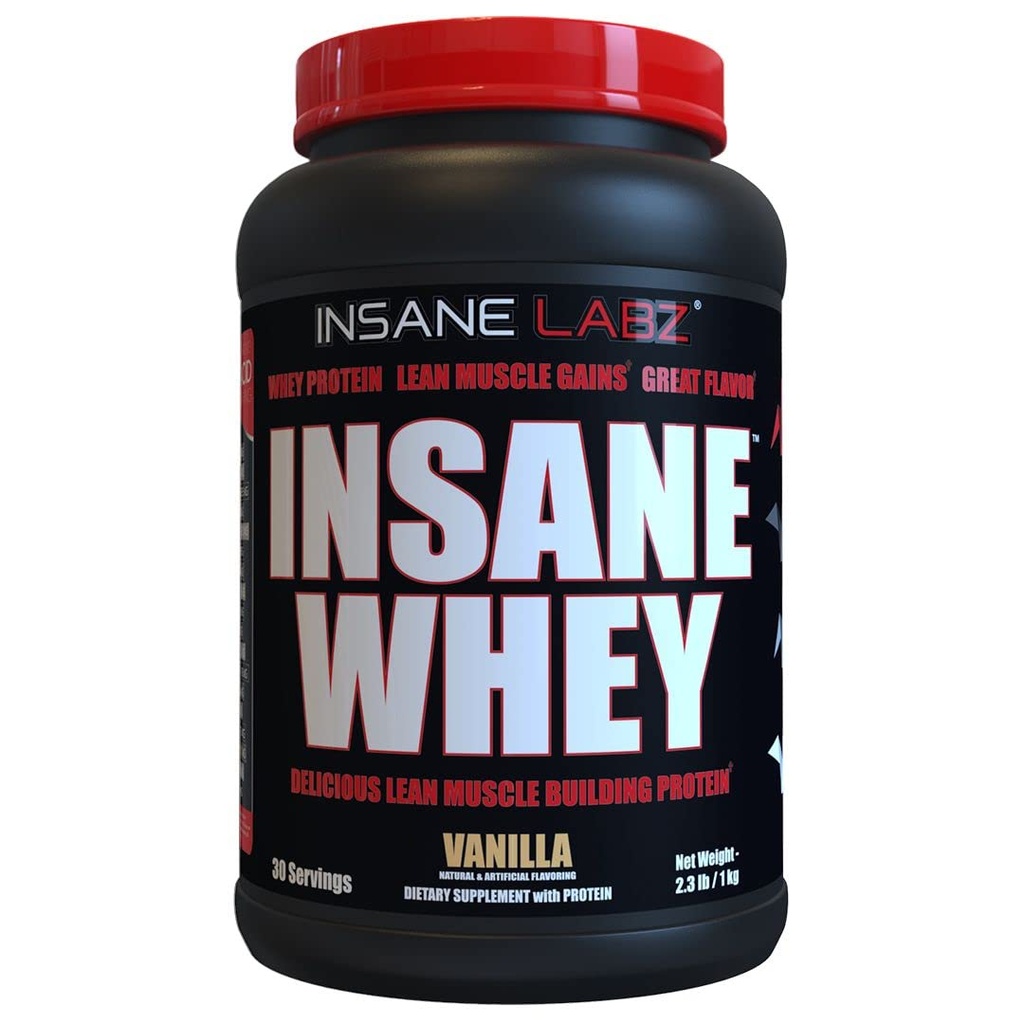 Insane Whey,% 100 Kas Building Whey proteini, BCAA Amino Profil, Mass Liger, Meal Change (Vanilla, 30 Hizmet)