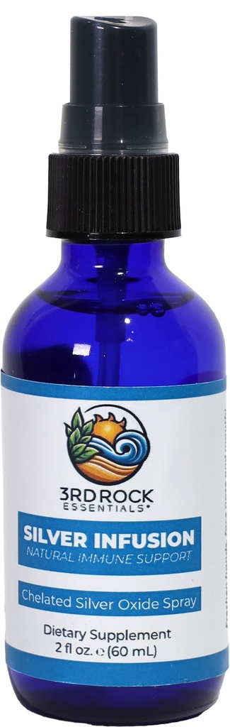 3. Rock Essentials | Silver Infüzyon 150 PPM Chelated Silver Hoffman Diyeter Supplement | All Natural Liquid Silver Spray Immune Support Supplement | All Natural Personal Care (2 oz.)