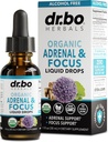 Adrenal Support Supplements Liquid Drops - Organik Adrenal ve Focus Supplement, Cortisol Manager Adaptogen Yetişkinler, Ginkgo Biloba for Kids Calm - Natural Brain and Memory Fatigue Stres Dikkat 1oz