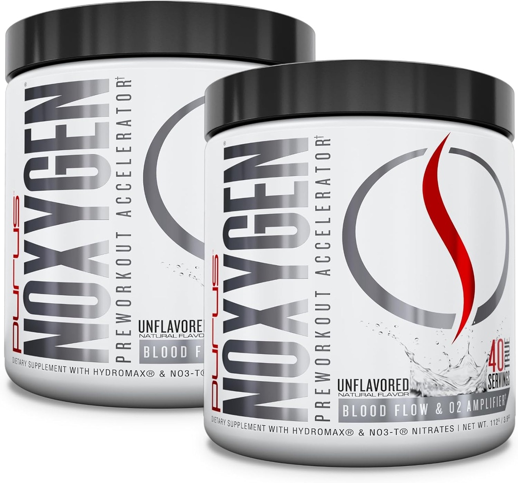 Purus Labs NOXYGEN Powder, 40 Servings (Unflavored), Pack of 2