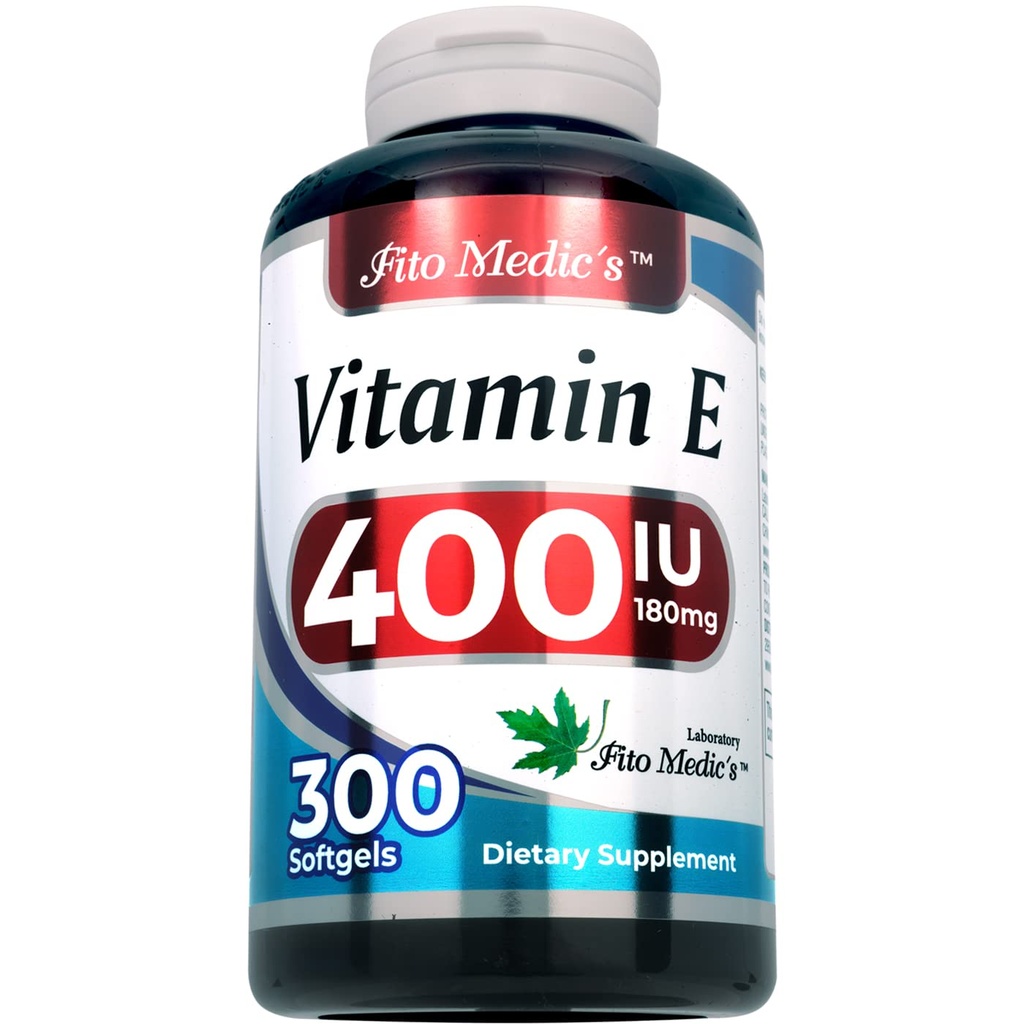FITO MEDIC'S Lab - Vitamin e - 400 IU, 300 Yumuşakgels - Pure- Vitamin e Oil - Antioksi Support- Vitamin e Capsules - Ultra yüksek Abhidraz- Vitamina e.