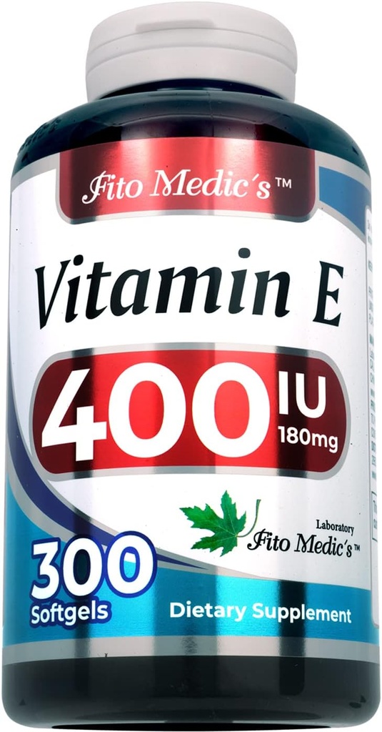 FITO MEDIC'S Lab - Vitamin e - 400 IU, 300 Yumuşakgels - Pure- Vitamin e Oil - Antioksi Support- Vitamin e Capsules - Ultra yüksek Abhidraz- Vitamina e.