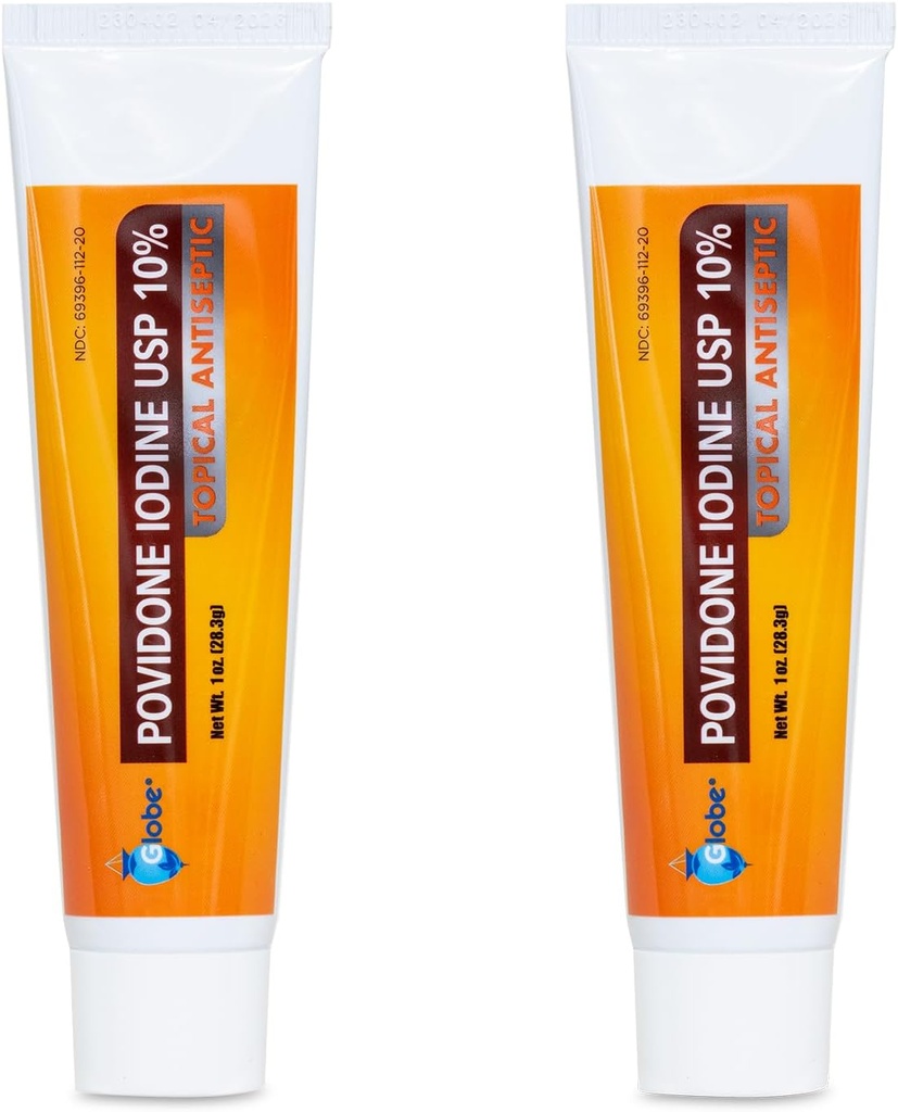 2 Pack) Povidone Iodine 10% İlk Yardım Ointment 1 Oz, Cuts Boates Burns (Compare to Betadine)