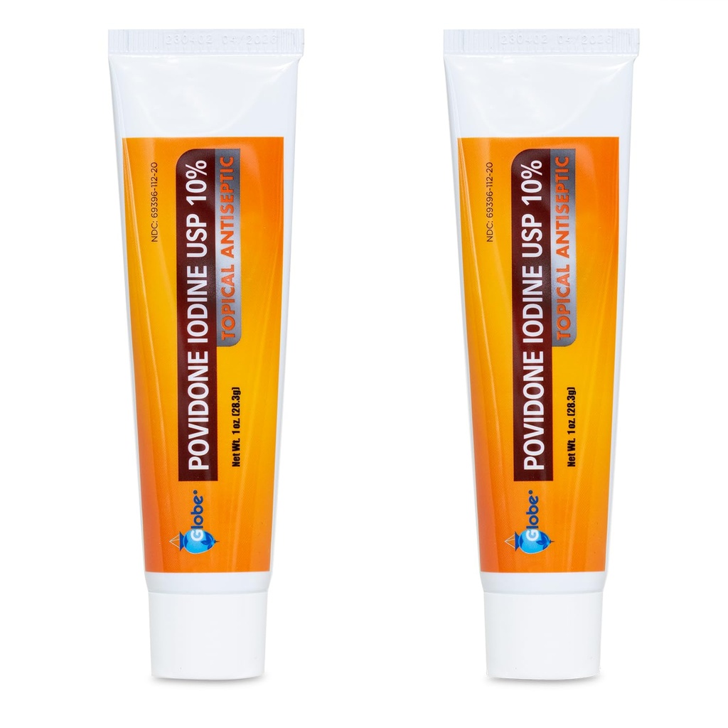2 Pack) Povidone Iodine 10% İlk Yardım Ointment 1 Oz, Cuts Boates Burns (Compare to Betadine)