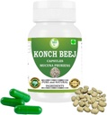 Kaunch Beej Capsules 500 mg - Vitality & Energy | Antik Ayurvedic Formula | En yüksek Potency | Natural Boost | Lactose Free | Non-GMO | 60 Capsules