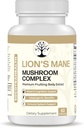 Lions Mane Mushroom Supplement - Premium Meyvesi - Chaga, Maitake, Shiitake, Reishi - Mood, Beyin ve Immune Support, Adaptogen - Non-GMO - 60 Vegan Capsules