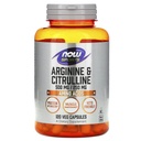 Τώρα Τρόφιμα Arginine 500mg με Citrulline 250 mg-120 Κάψουλες