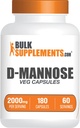 BulkSupplements.com D-Mannose Capsules - D-Mannose Supplement, Urinary Tract Support - Vegan & Gluten Free, 3 Capsules per Service (2000 mg), 180 Count (Pack of 1)
