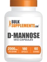 BulkSupplements.com D-Mannose Capsules - D-Mannose Supplement, Urinary Tract Support - Vegan & Gluten Free, 3 Capsules per Service (2000 mg), 180 Count (Pack of 1)