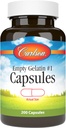 Carlson - Boş Gelatin #1 Capsules, Ayrılmalı ve Ayırma Kolay, 200 Kont (1.5 km)