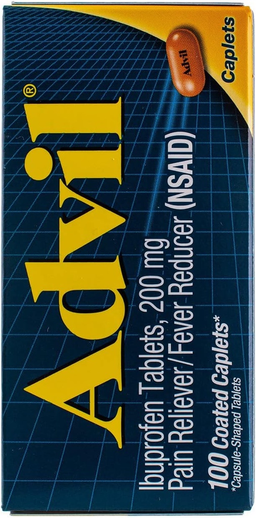 Advil Ağrı Reliever/Fever Function 200 mg Caplets - 100 Ct, 3 Paket