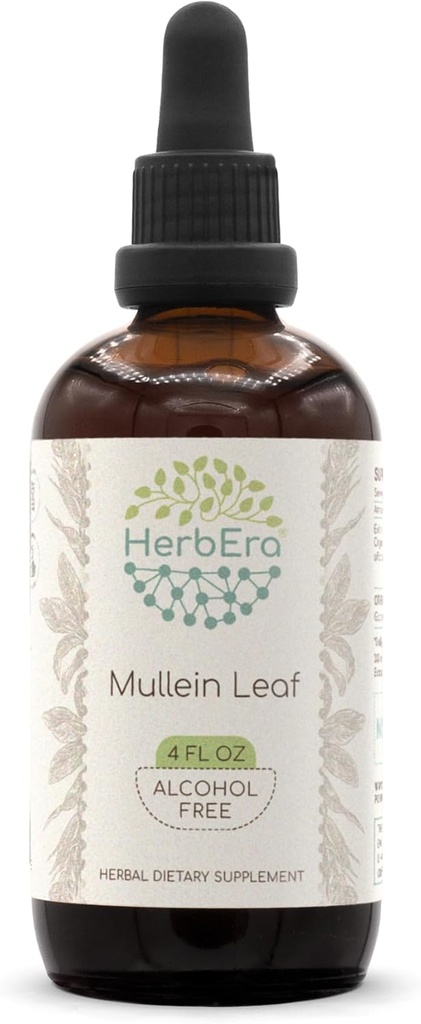 Mullein Leaf B120 Alkol-Free Herbal Extract Tincture, Super-Concented Mullein (Verbascum thapsus) kılçı (4 f oz)