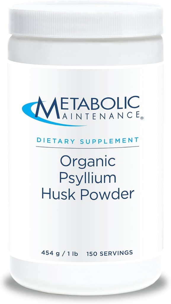 Metabolik Bakım Organik Psyllium Husk Toz - Unflavored Psyllium-Husk Bulk ► Fiber Supplement, Digestion, Gut Health, Detox, No Fillers - 1 lb (150 Hizmet)