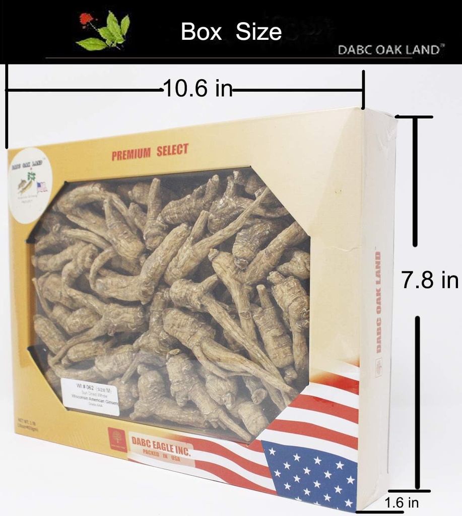 DOL Hand-Selected American Wisconsin Farmed Ginseng Root Medium&Large 