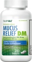 SağlıkA2Z® Mucus Relief DM | Dextromethorphan HBr 20mg | Guaifenesin 400 mg | Cough, Immediate release, Uncoated (200 Count (Pak of 1))