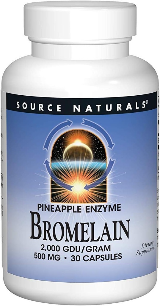 Source Naturals - Bromelain 2000 Gdu, 500 mg, 30 kapsül