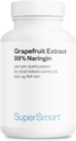 Supersmart - Grapetis günde 600 mg (99% Naringin) - Yüksek Potency GSE Supplement | Non-GMO & Gluten Free - 60 Vegetarian Capsules
