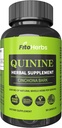 Quinine Herbal Supplement - Cinchona Bark Supplement for Immune System, Stomach Health & Soothes Leg Cramps - Vegan Pure Quinine Capsules 1000 mg (90 Capsules)