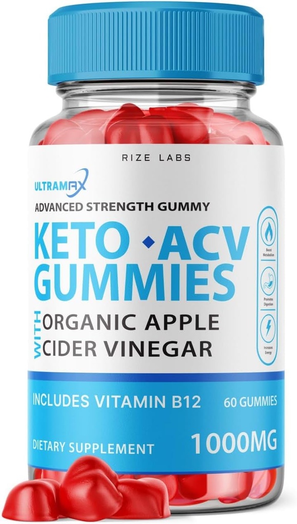 Laboratuarları - Ultra Max Keto ACV Gummies for Advanced Kilo Kaybı Apple Cider Vinegar, Tamam, Belly Fat'ı Yeniden Üretmeye Yardımcı Oldu (60 Gummies)