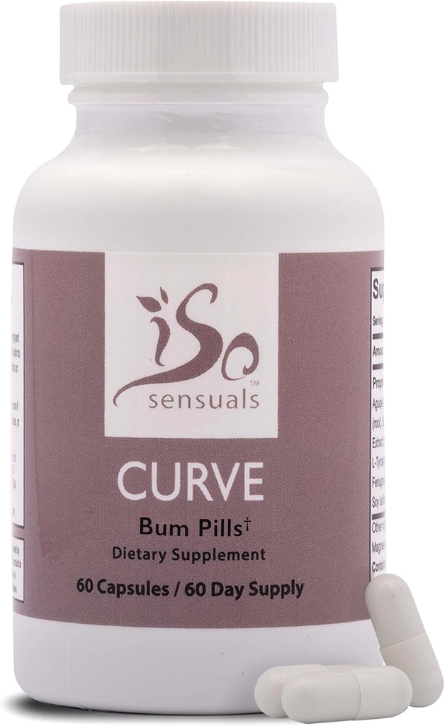 IsoSensuals Curve Butt Advancedment Pills - Bum Bum Booty Pills Daha Büyük Amat için 60 Kolay