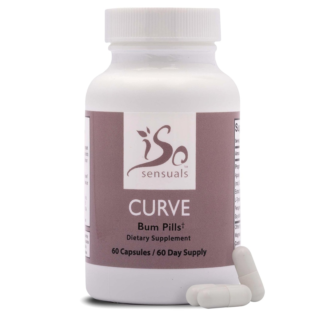 IsoSensuals Curve Butt Advancedment Pills - Bum Bum Booty Pills Daha Büyük Amat için 60 Kolay