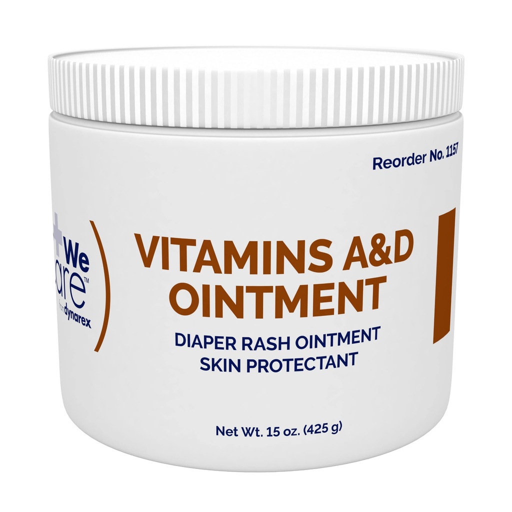 Dynarex Vitaminleri A & D Ointment, A ve D Skin Korumak, Diaper Rash ve Discomfort için, White, 15 oz Jar