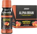 ONNIT Alpha Brain Focus Shot, Peach Flavor, Nootropic Diyetary Supplement Drink That Supports Energy, Focus, and Mood, IGENTM Non-GMO Tested, 2.5 fl oz, 6 Count