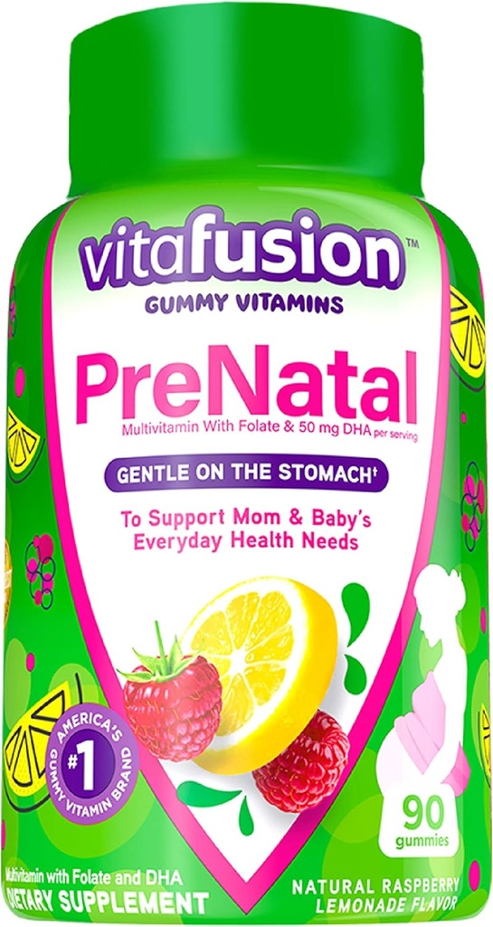 Pre-Seed Ferttitude Lubricant ve vitafüzyon 90 Kont Prenatal Gummy Vitamins with Folate, DHA, and Essential Nutrients for Gebelik Health