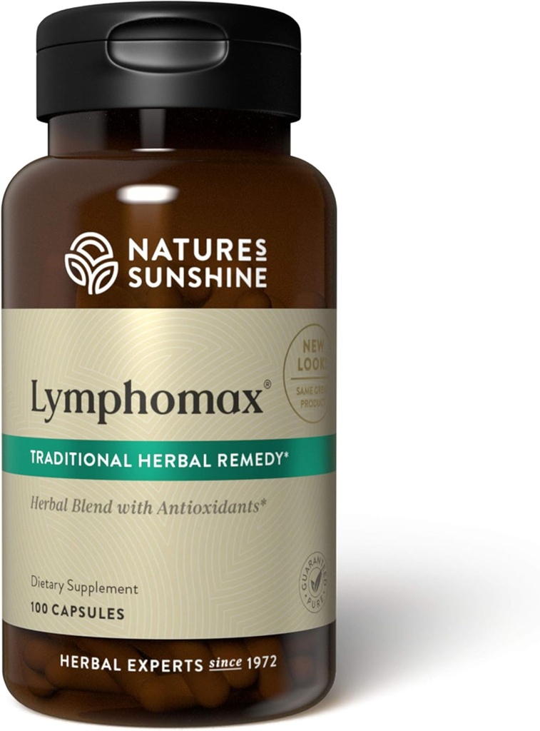 Nature's Sunshine Lymphomax, 100 Capsules, Immune System ATM with Time-Honored Herbals to Natural Support The Respiratory and Urinary Systems